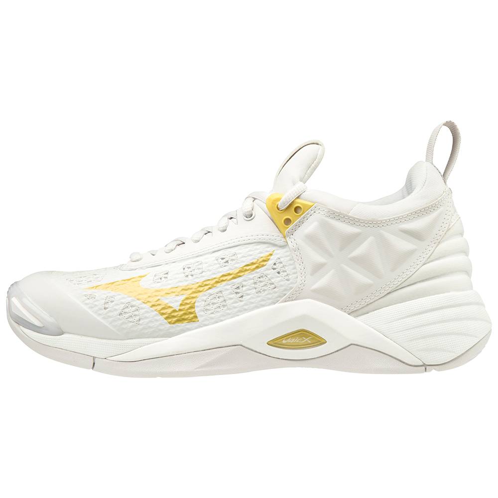 Scarpe Volley Mizuno Wave Momentum Donna - Bianche/Oro - 54367-INFC